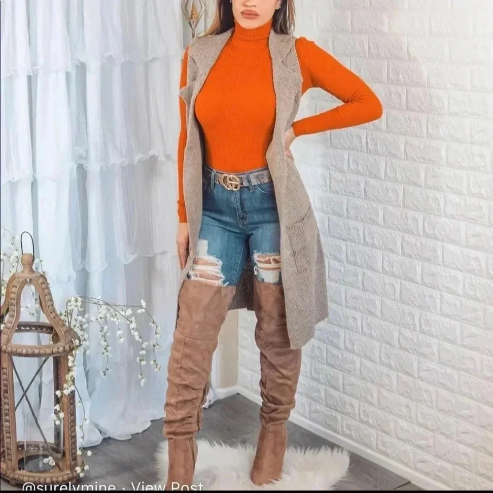Knee high thigh high boots